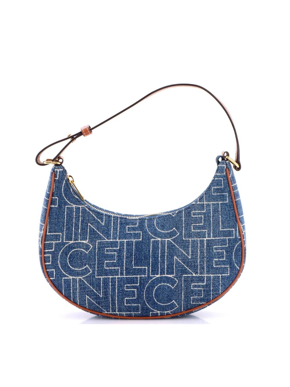 Celine Ava Bag Logo All Over Denim #324710C18B
